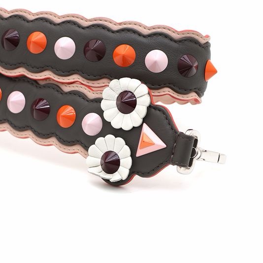 FENDI 灰 粉 小雞 背帶 肩背帶 斜背帶 長背帶 長肩帶-3