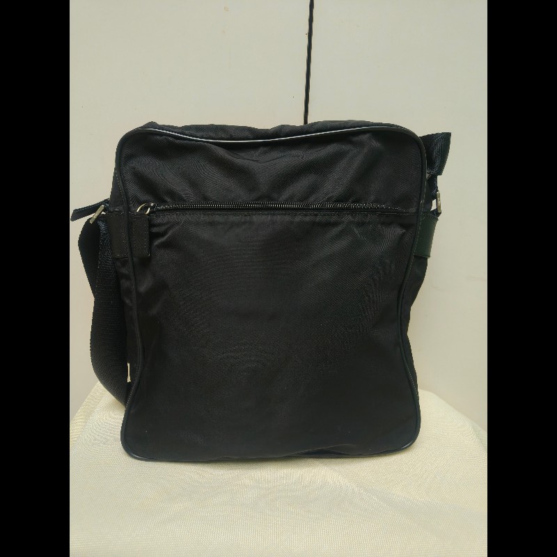 【8成新】㊣✨PRADA✨普拉達 黑色 輕量 帆布 皮革 直立 記者包 相機包 斜背包 /二手包/二手精品/保證正品🌳二手樹屋🌳-1