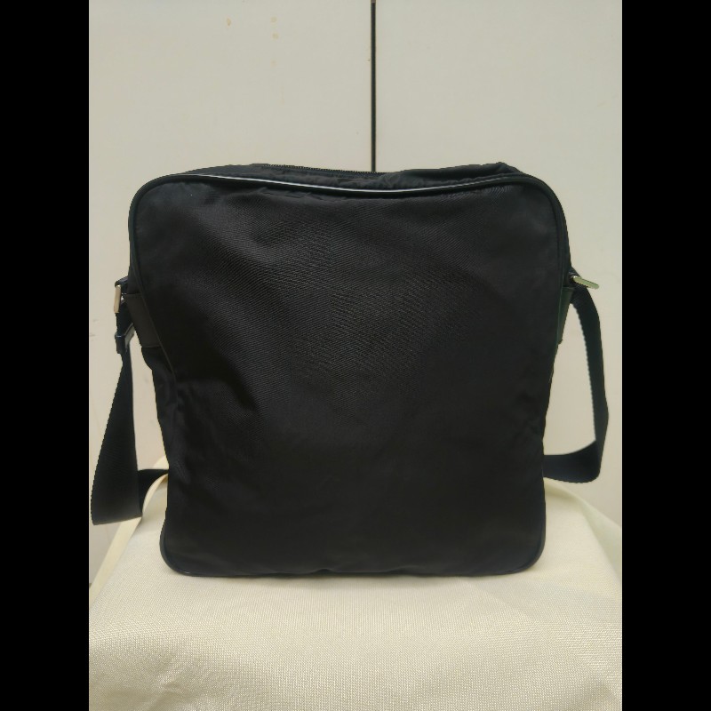 【8成新】㊣✨PRADA✨普拉達 黑色 輕量 帆布 皮革 直立 記者包 相機包 斜背包 /二手包/二手精品/保證正品🌳二手樹屋🌳-3