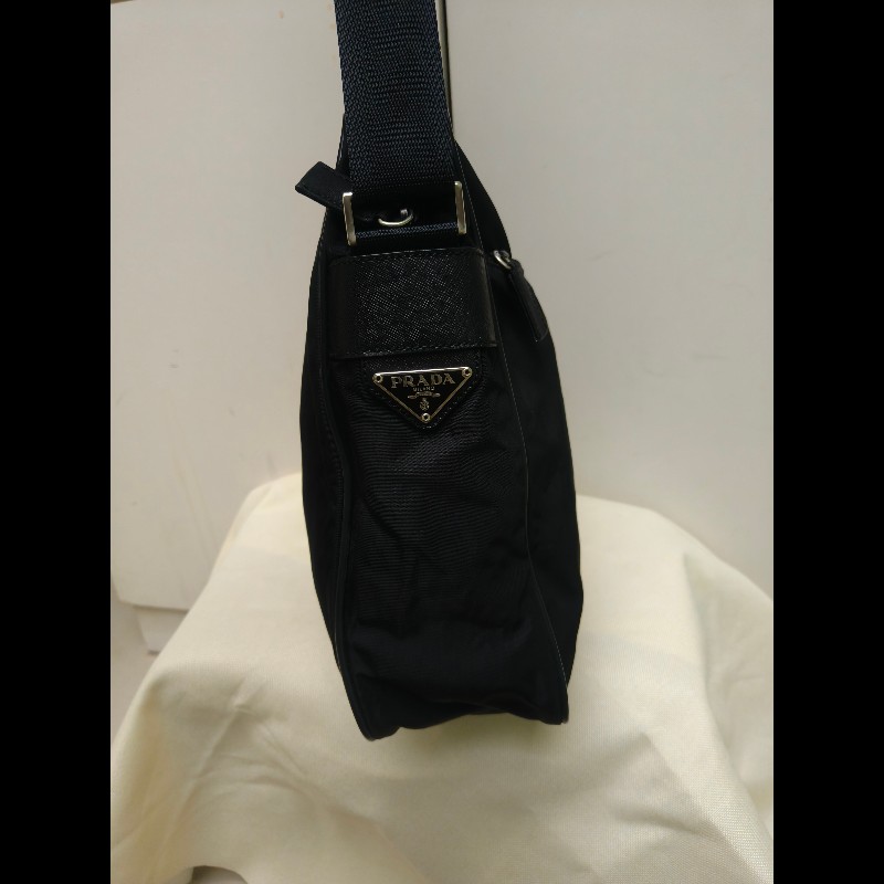 【8成新】㊣✨PRADA✨普拉達 黑色 輕量 帆布 皮革 直立 記者包 相機包 斜背包 /二手包/二手精品/保證正品🌳二手樹屋🌳-4