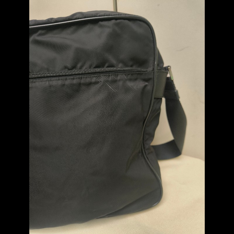 【8成新】㊣✨PRADA✨普拉達 黑色 輕量 帆布 皮革 直立 記者包 相機包 斜背包 /二手包/二手精品/保證正品🌳二手樹屋🌳-17