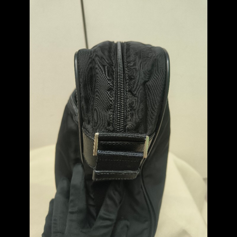 【8成新】㊣✨PRADA✨普拉達 黑色 輕量 帆布 皮革 直立 記者包 相機包 斜背包 /二手包/二手精品/保證正品🌳二手樹屋🌳-21