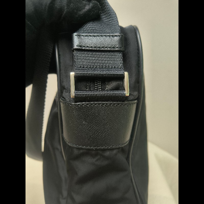 【8成新】㊣✨PRADA✨普拉達 黑色 輕量 帆布 皮革 直立 記者包 相機包 斜背包 /二手包/二手精品/保證正品🌳二手樹屋🌳-22