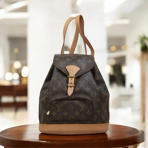 「JL精品代購」 9新 LV 老花 後背包中號