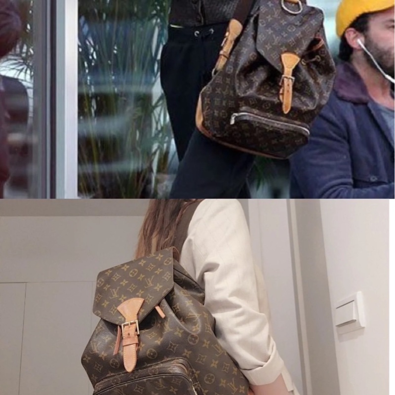 「JL精品代購」 9新 LV 老花 後背包中號-1