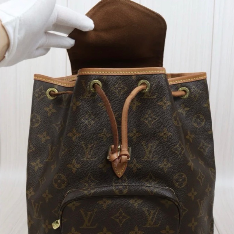 「JL精品代購」 9新 LV 老花 後背包中號-4