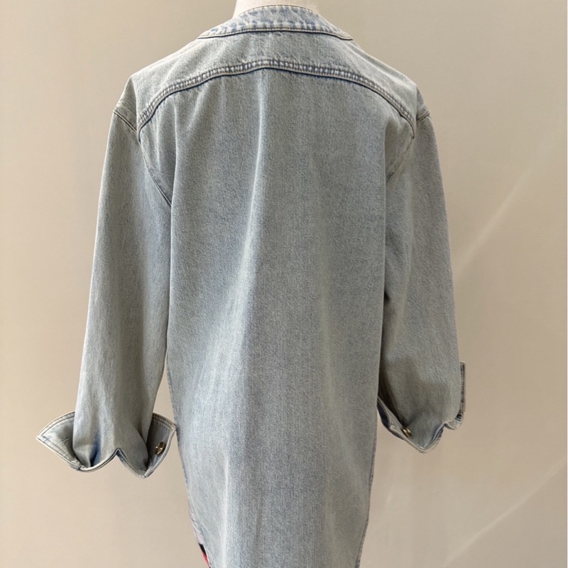 CHANEL 山茶花拼接牛仔外套 38碼-5