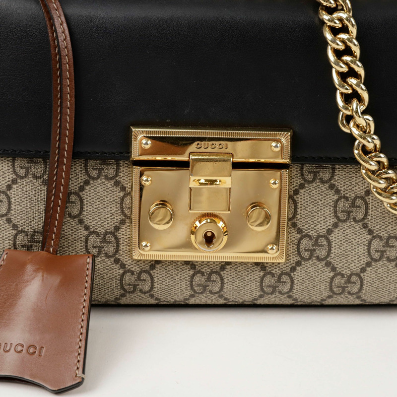 GUCCI 槳形鎖扣小鏈條單肩斜背包 409487-1