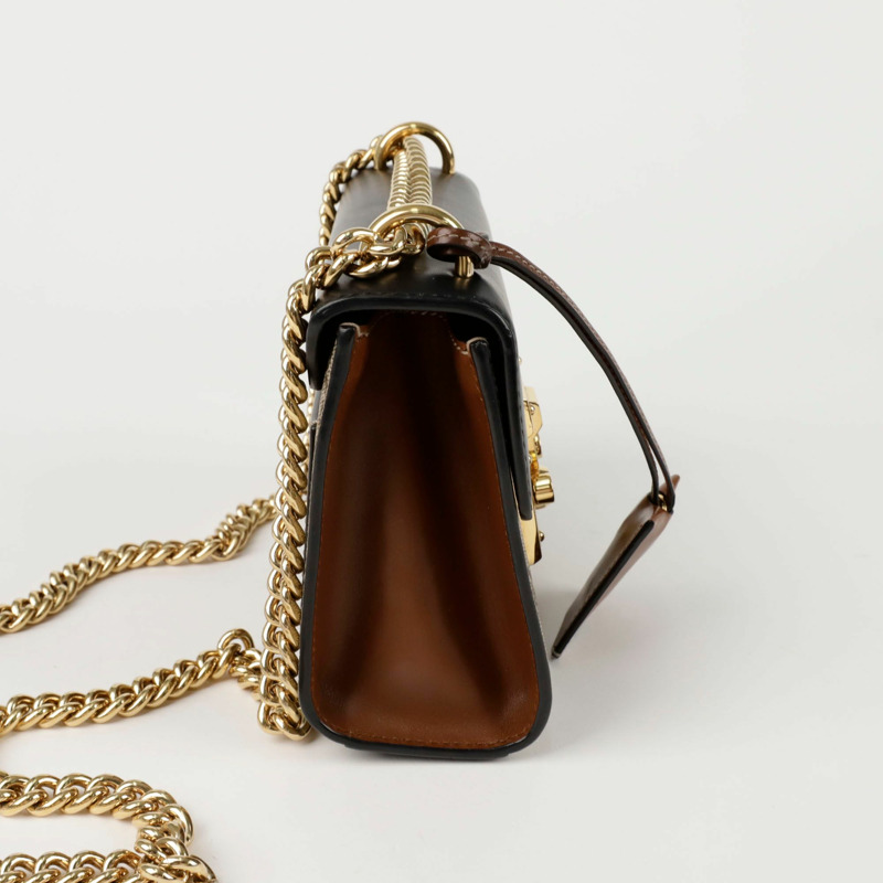 GUCCI 槳形鎖扣小鏈條單肩斜背包 409487-5