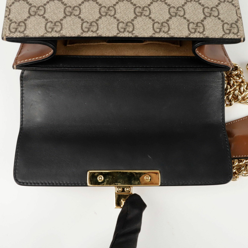 GUCCI 槳形鎖扣小鏈條單肩斜背包 409487-9