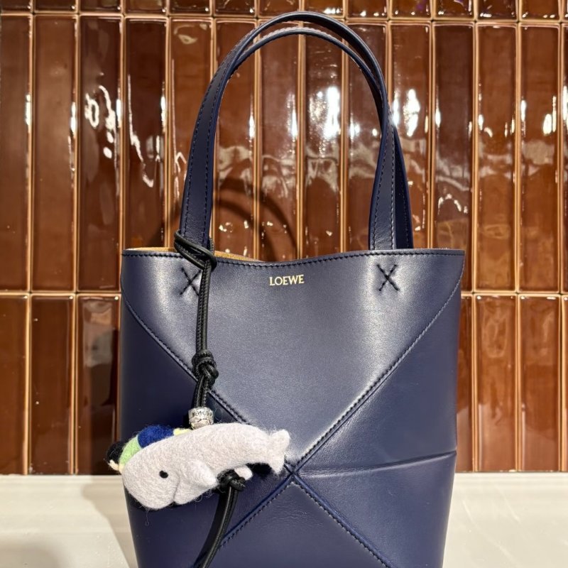 Loewe puzzle mini tote 深藍-8
