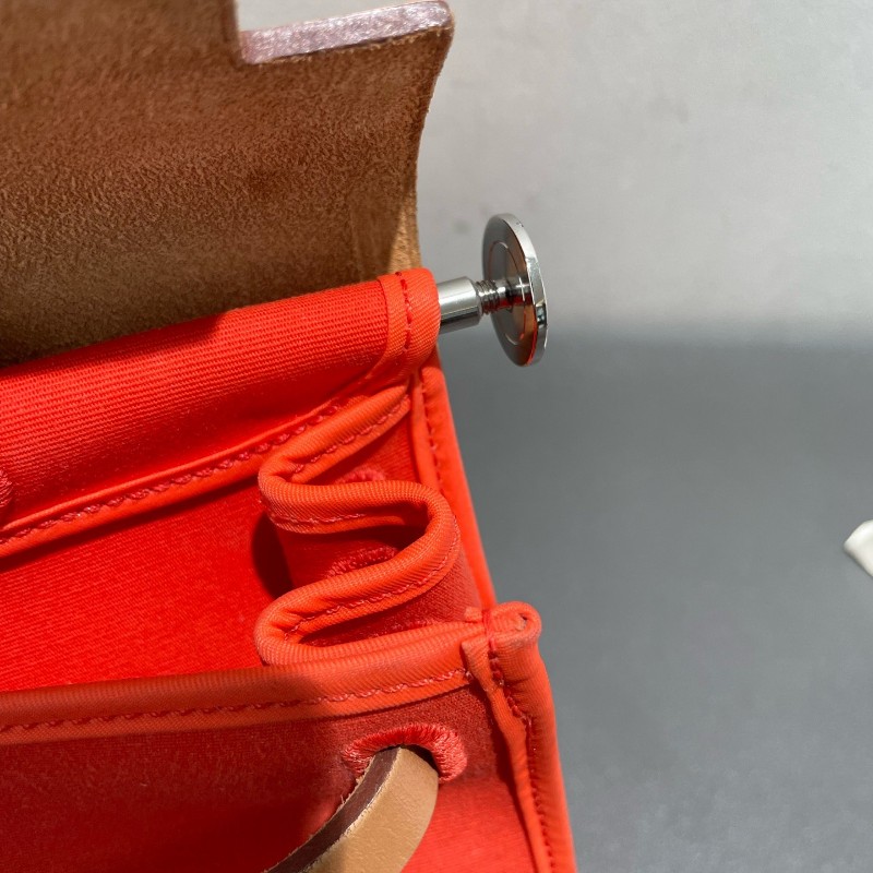 Hermes愛馬仕 銀扣 herbag31 帆布拼皮 肩背包斜背包-17