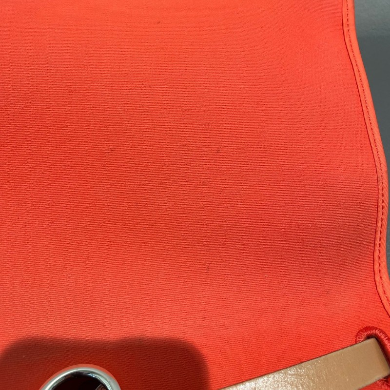 Hermes愛馬仕 銀扣 herbag31 帆布拼皮 肩背包斜背包-21