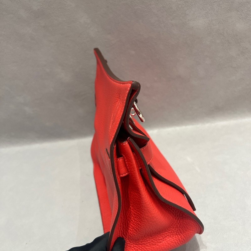 Hermes愛馬仕Jypsiere吉普賽31紅色 肩背包-4