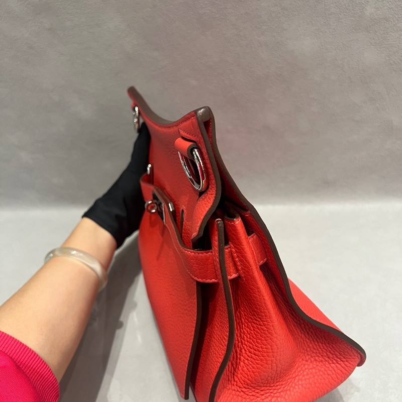 Hermes愛馬仕Jypsiere吉普賽31紅色 肩背包-10