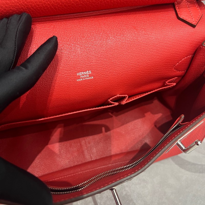 Hermes愛馬仕Jypsiere吉普賽31紅色 肩背包-14