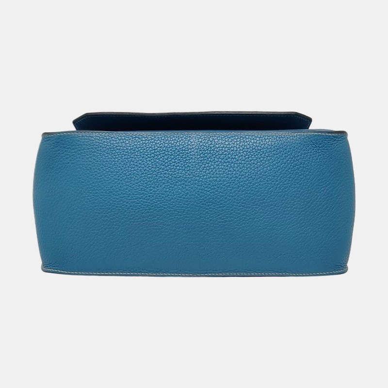 Hermes愛馬仕Jypsiere吉普賽31 牛仔藍 肩背包 斜背包-5