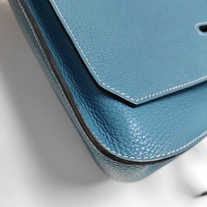 Hermes愛馬仕Jypsiere吉普賽31 牛仔藍 肩背包 斜背包-9