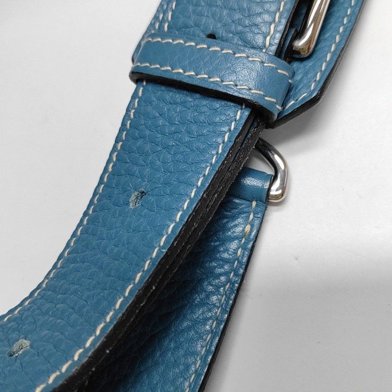 Hermes愛馬仕Jypsiere吉普賽31 牛仔藍 肩背包 斜背包-11