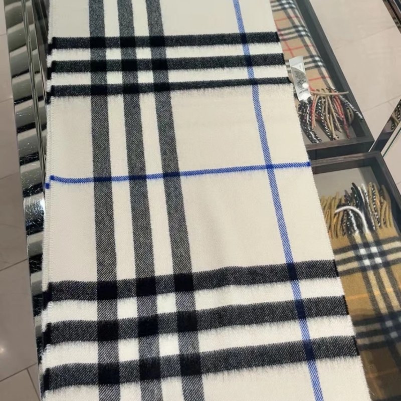 Burberry 格紋克什米爾圍巾🧣 米灰色-6
