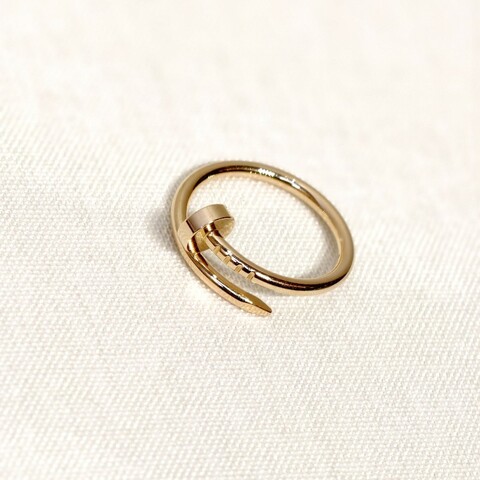 Cartier Juste un Clou 時尚釘子 18k玫瑰金 戒指 男女同款情侶款 50碼