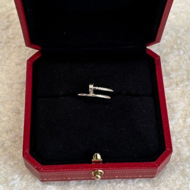 Cartier Juste un Clou 白金釘子戒指 歐碼52號-0