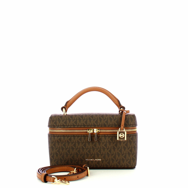 Michael Kors - Mini bag tracollina Jana XS Bronze Acorn - 32F5GQ1C0B - BRN/ACORN-3