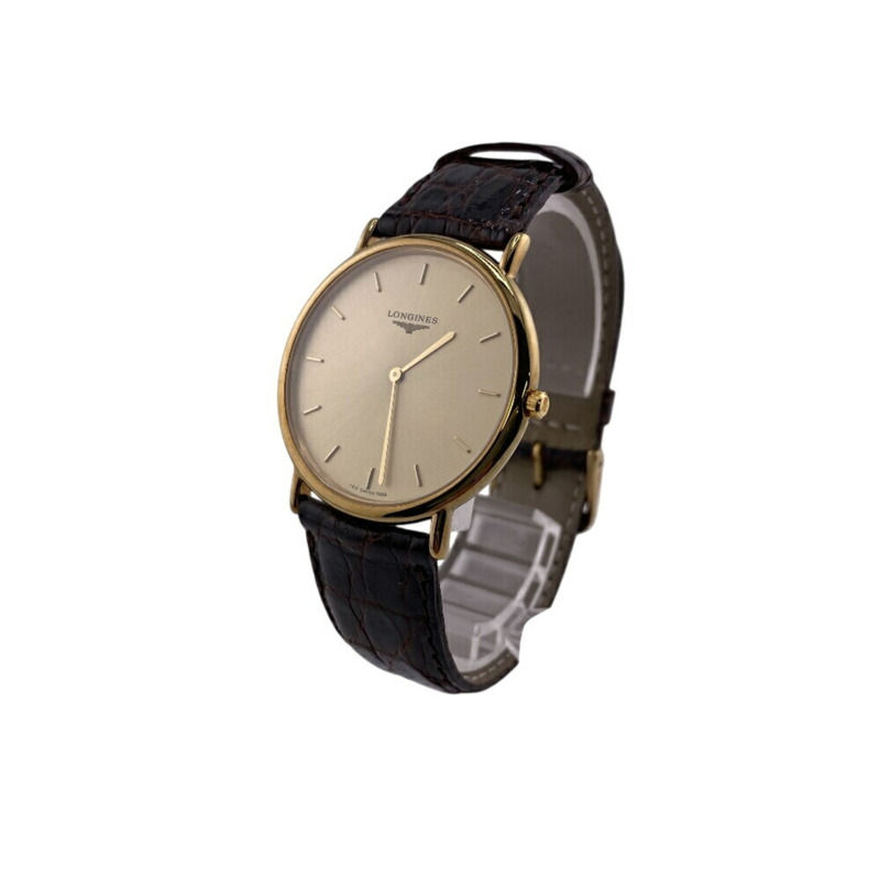 浪琴錶 Grand Classic L4.620.2 石英指針/數位雙顯腕錶,金色,男士-2