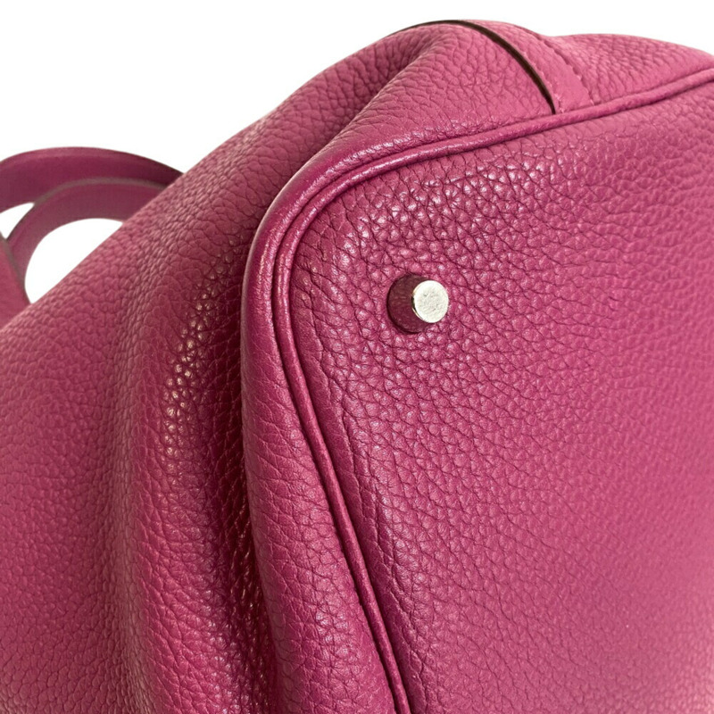 愛馬仕 Picotin Lock MM Taurillon Clemence 女士皮革手提包,紫色-3