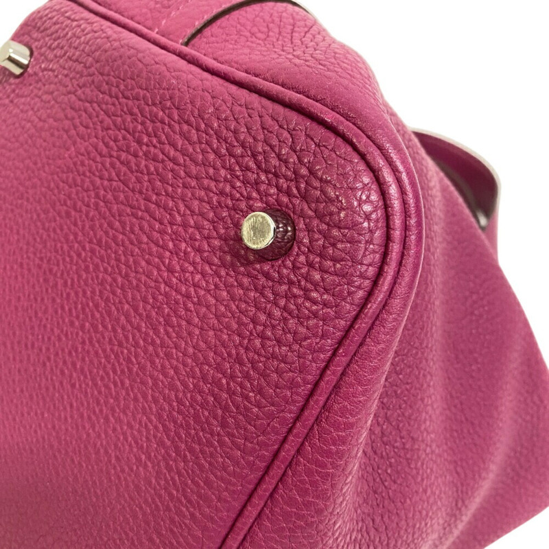 愛馬仕 Picotin Lock MM Taurillon Clemence 女士皮革手提包,紫色-4