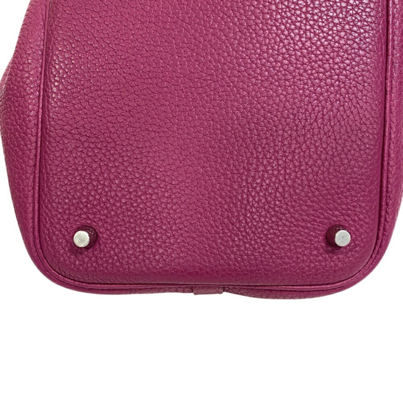 愛馬仕 Picotin Lock MM Taurillon Clemence 女士皮革手提包,紫色-5