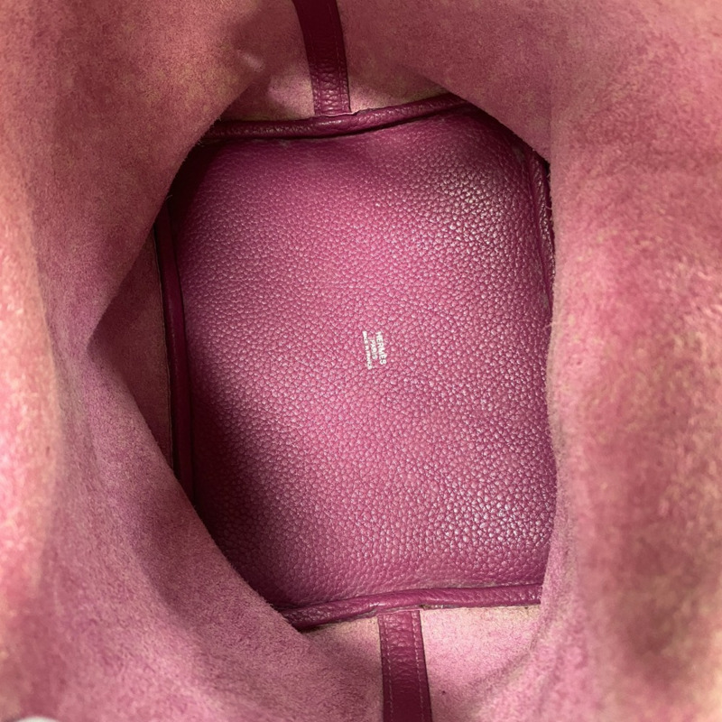 愛馬仕 Picotin Lock MM Taurillon Clemence 女士皮革手提包,紫色-6