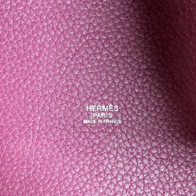 愛馬仕 Picotin Lock MM Taurillon Clemence 女士皮革手提包,紫色-7