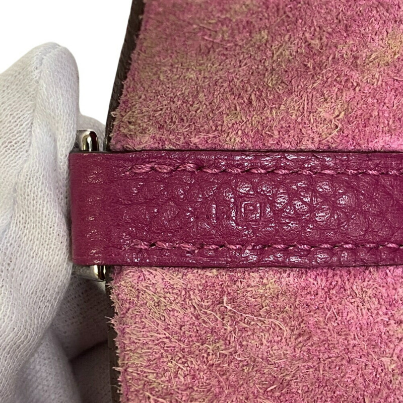 愛馬仕 Picotin Lock MM Taurillon Clemence 女士皮革手提包,紫色-8