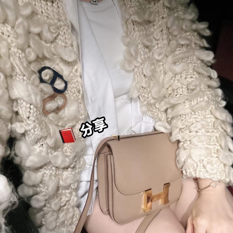 超甜售_ 愛馬仕豬鼻子🐽胸針🍊豬鼻子 Chaine d'Ancre棕x銀胸針 全新全配-17