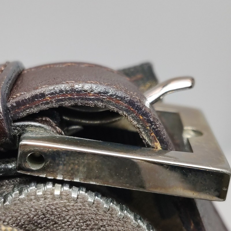 Fendi Zucca Bag牛皮拼帆布雙F老花肩背包-10