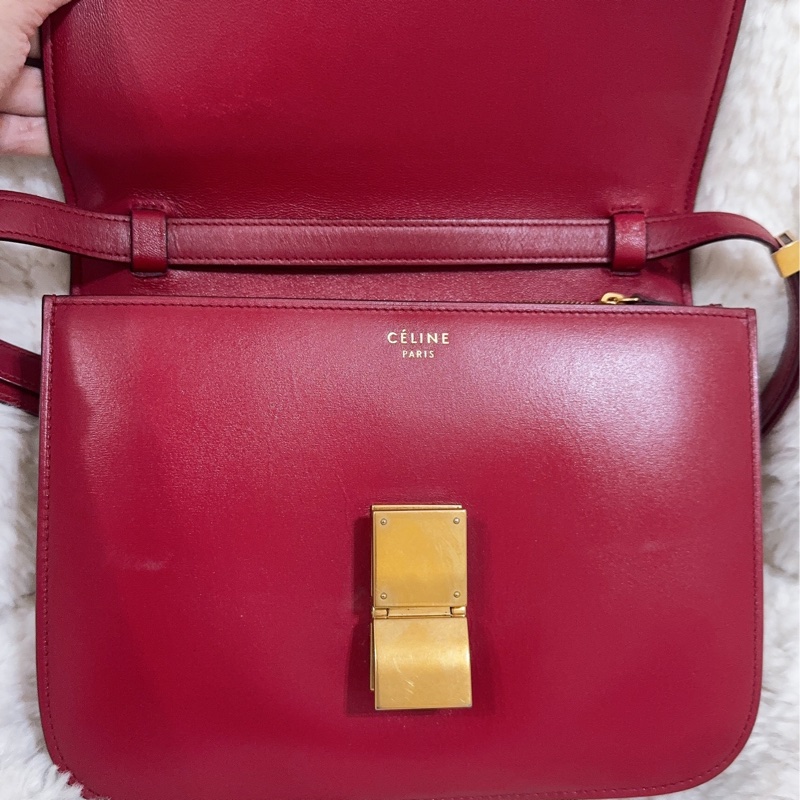 二手 Celine Teen Classic 豆腐包 郵差包 斜背包 中號-3