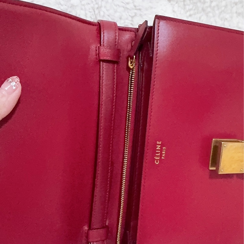 二手 Celine Teen Classic 豆腐包 郵差包 斜背包 中號-5