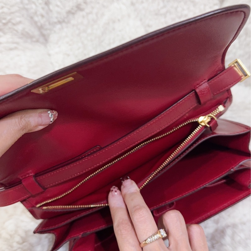 二手 Celine Teen Classic 豆腐包 郵差包 斜背包 中號-7