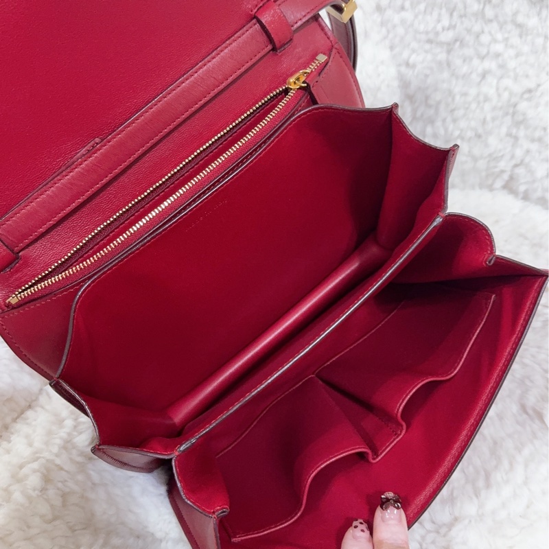 二手 Celine Teen Classic 豆腐包 郵差包 斜背包 中號-8