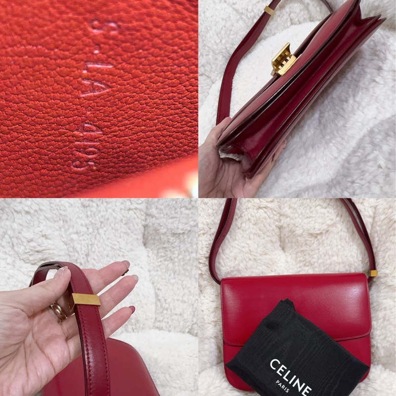 二手 Celine Teen Classic 豆腐包 郵差包 斜背包 中號-10