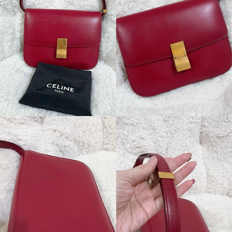 二手 Celine Teen Classic 豆腐包 郵差包 斜背包 中號-18