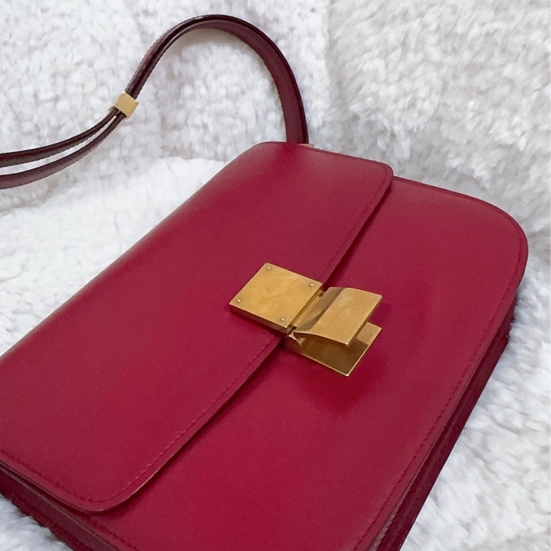 二手 Celine Teen Classic 豆腐包 郵差包 斜背包 中號-21