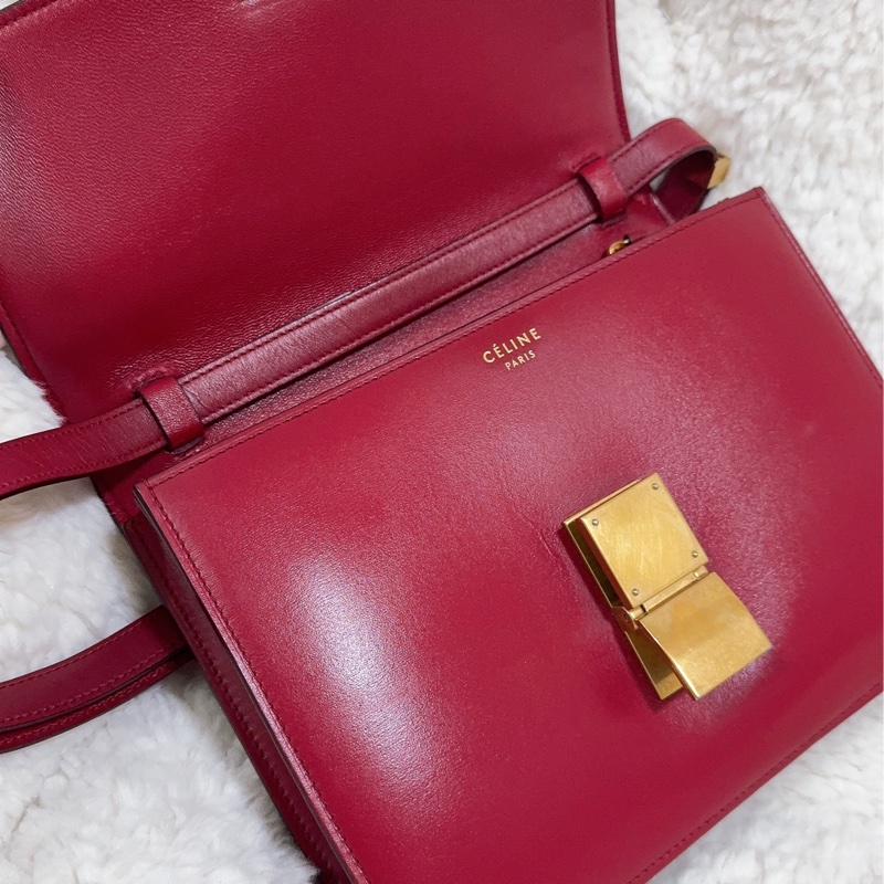 二手 Celine Teen Classic 豆腐包 郵差包 斜背包 中號-27