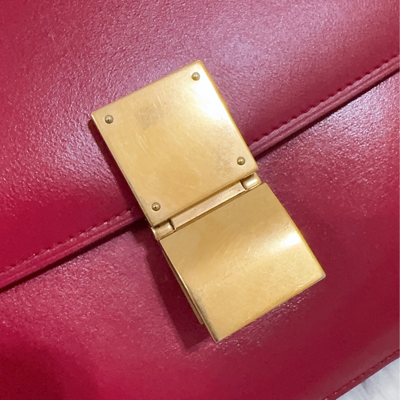 二手 Celine Teen Classic 豆腐包 郵差包 斜背包 中號-34