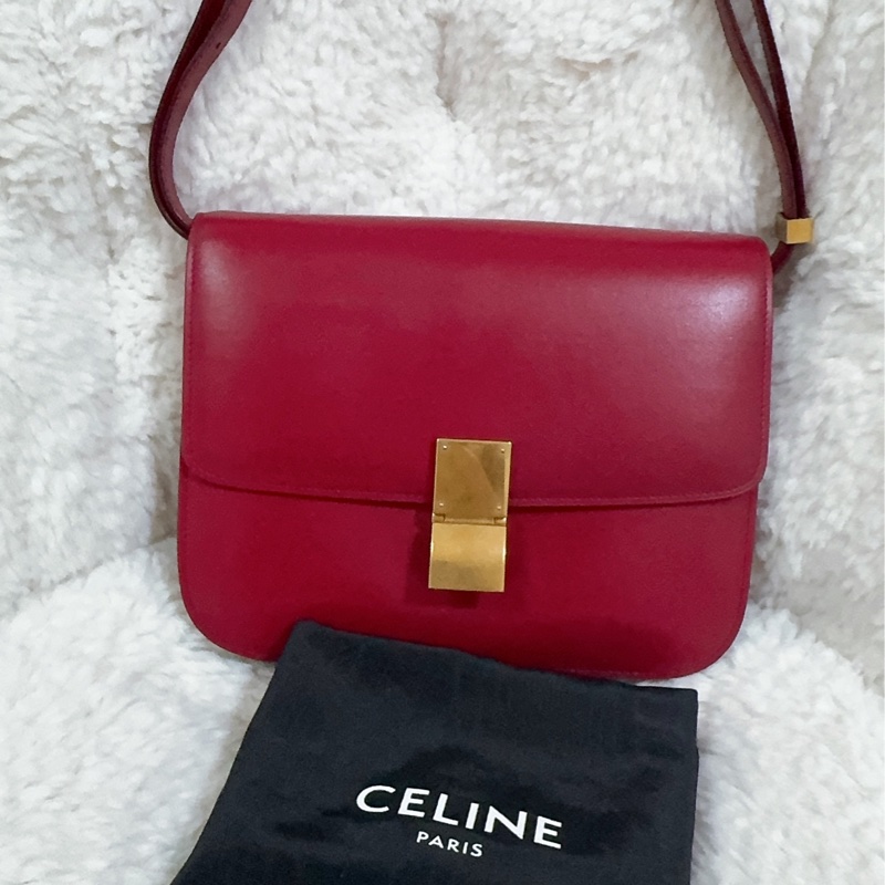 二手 Celine Teen Classic 豆腐包 郵差包 斜背包 中號-41