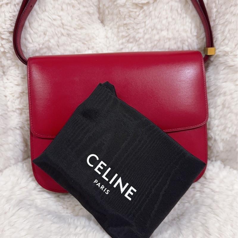 二手 Celine Teen Classic 豆腐包 郵差包 斜背包 中號-42