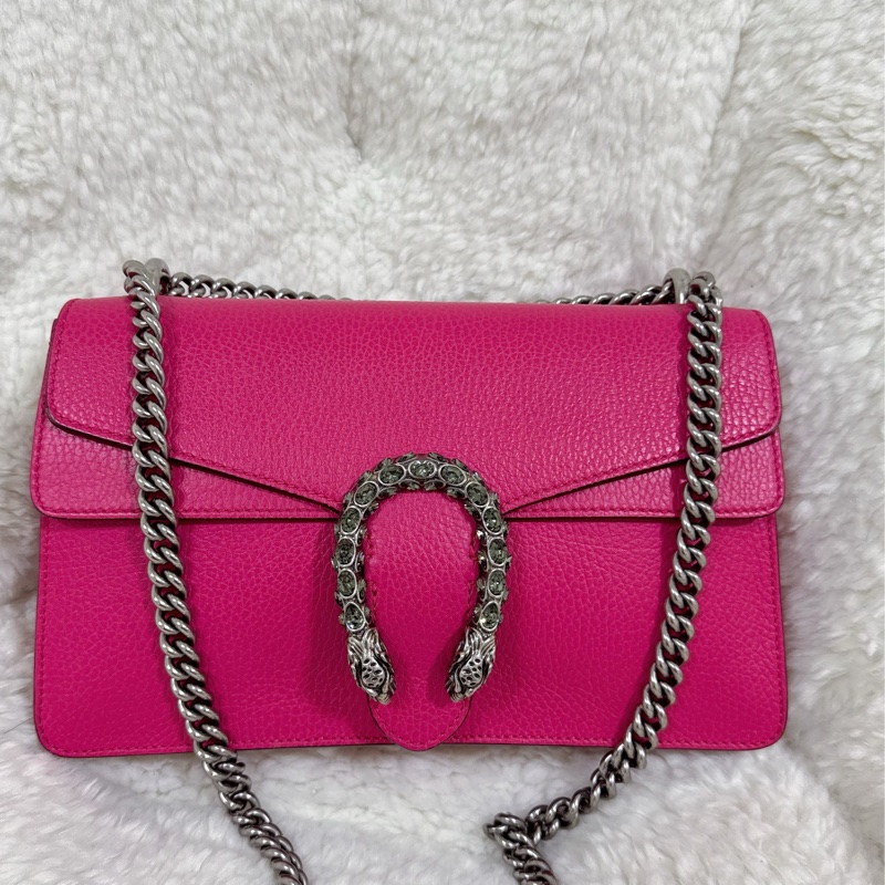 Gucci 桃紅酒神包（中號）-64