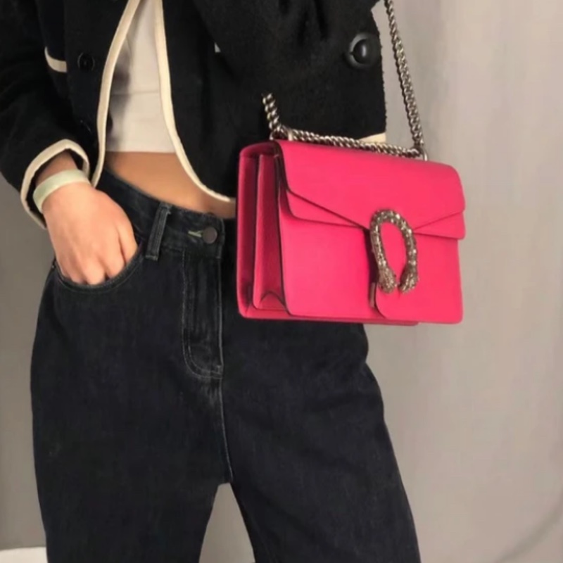 Gucci 桃紅酒神包（中號）-9