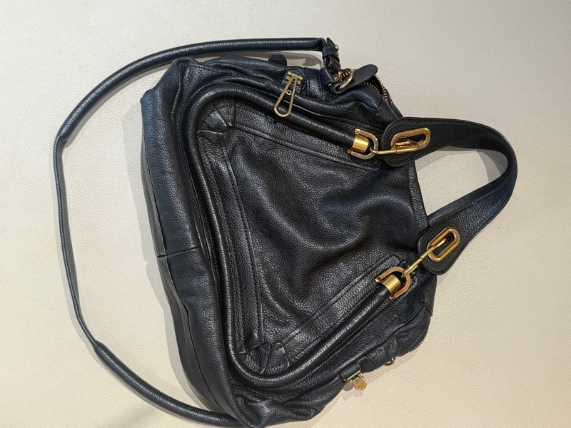 Chloe Paraty 中號 黑色 肩背包 手提包-7